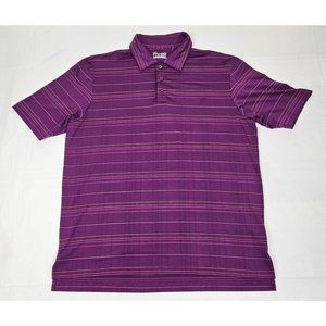 Under Armour Polo Shirt Golf Club Men's Size L.‎ Heat Gear. Purple & Pink